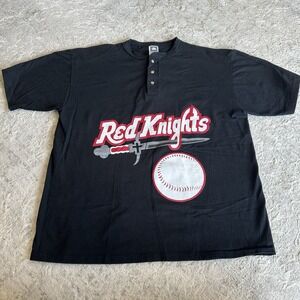 Vintage Cotton Deluxe Red Knights T-Shirt Single Stitch‎ Size XL